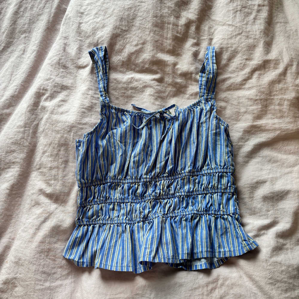 Blue Striped Camisole Top